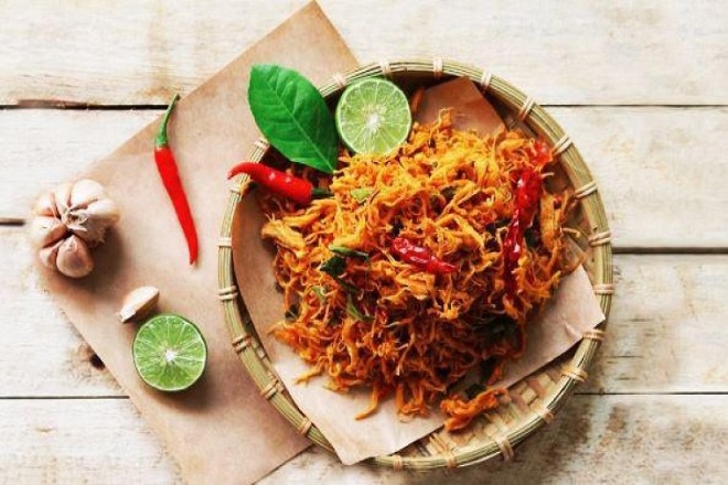 khô gà làm từ lò vi sóng