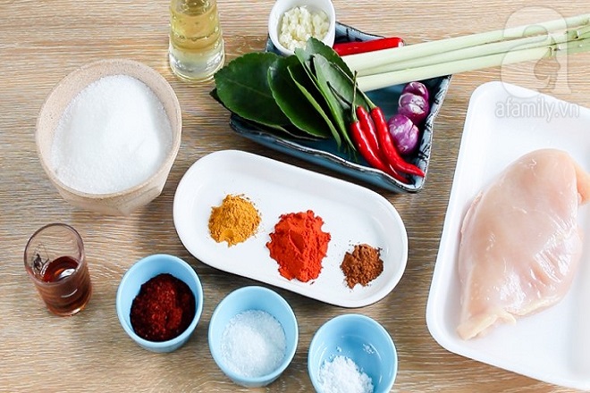 nguyên liệu làm khô gà