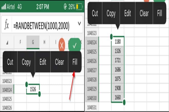 Cách kéo công thức Excel