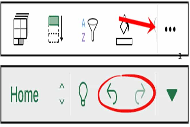 Hướng dẫn sử dụng Excel trên điện thoại nút undo