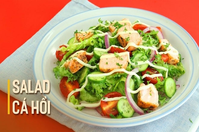 salad cá hồi