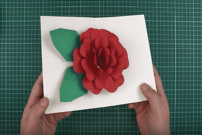 Cách làm thiệp 3D đơn giản với hình bông hoa